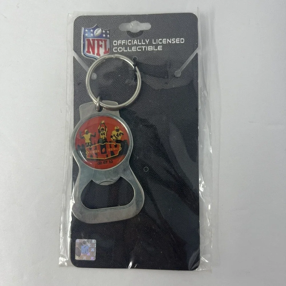 NFL Super Bowl Keychain Bottle Opener XLIV and TRAQ Alegria Keychain Smart  Shoe
